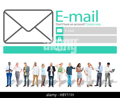 E-mail Online Messaging Social Media concetto Internet Foto Stock