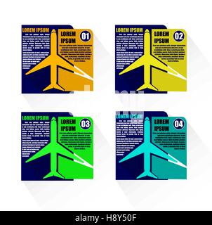 Aereo modello INFOGRAFICO VECTOR ILLUSTRATOR Illustrazione Vettoriale