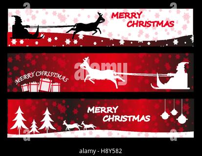 Merry Christmas banner Illustrazione Vettoriale