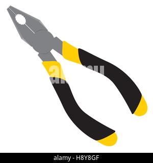 Pinza, lama, costruzione, tagliate, taglierina, pericolose, design, dividere, elemento, attrezzature, piatta, grafica, canto, home, icona Illustrazione Vettoriale