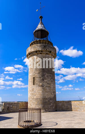 La tour Constance vue des Ramparts Aigues Mortes Camargue Francia Foto Stock