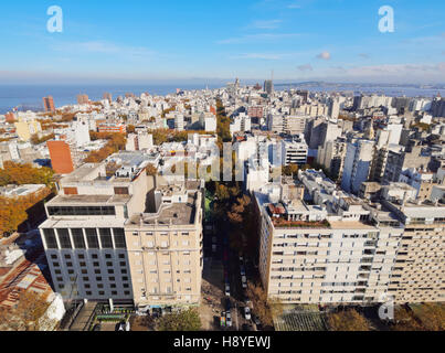 Uruguay, Montevideo, Cityscape visto dal Municipio(Intendencia de Montevideo). Foto Stock