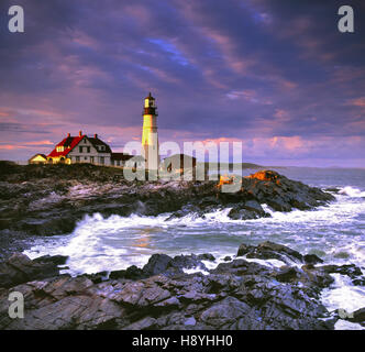 Portland Head Light, Portland, Maine Usa Foto Stock