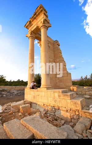 Tempio di Apollo, Kourion, Cipro, Mediterraneo orientale Mare Foto Stock