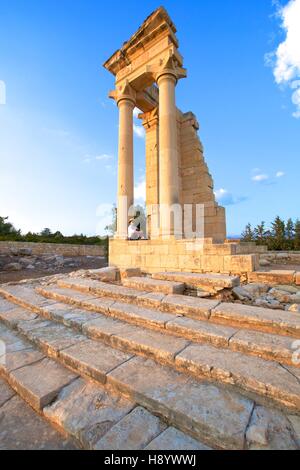 Tempio di Apollo, Kourion, Cipro, Mediterraneo orientale Mare Foto Stock