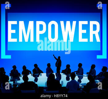 Empower competente Autorizzazione Empowerment migliorare Concept Foto Stock