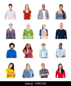 Diverse persone Global Communications Technology Concept Foto Stock