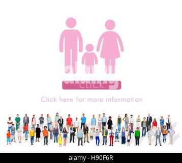 Cura della famiglia genealogia amore relative Home Concetto Foto Stock