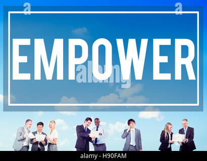 Empower competente Autorizzazione Empowerment migliorare Concept Foto Stock