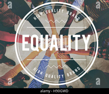 Uniformità di uguaglianza dei diritti di equità il concetto di giustizia Foto Stock