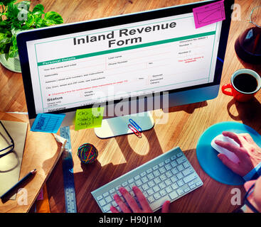 L Inland Revenue Dettagli modulo Concept Foto Stock