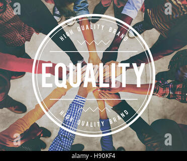 Fiera di uguaglianza rispetto a parità pari equilibrio concetto di equità Foto Stock