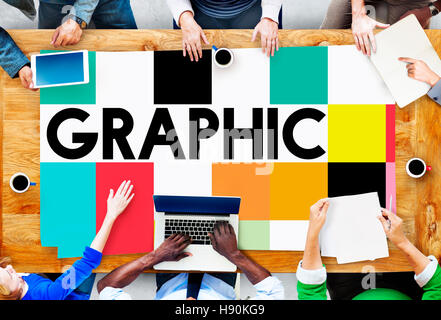 Graphic Design creativo di arte visiva Concept Foto Stock