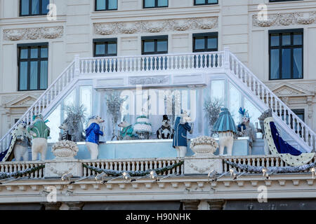 Hotel d'Angleterre con decorazione di Natale, Copenhagen, Danimarca Foto Stock