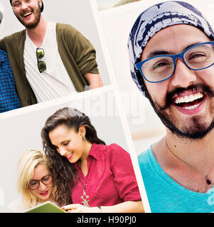 Diverse persone studenti Start Up concetto collage Foto Stock