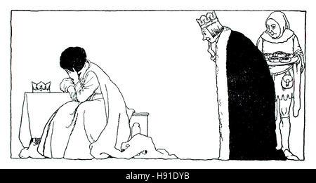 Ella pianse tutto il giorno. Libro per bambini illustrazione di William Heath Robinson, dal 1934 Prenota di folletti, Kruzimugeli Foto Stock