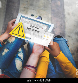 Server non trovato errore concetto inaccessibile Foto Stock