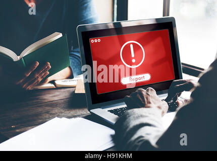 Scollegare il problema di rete del software della tecnologia di concetto Foto Stock