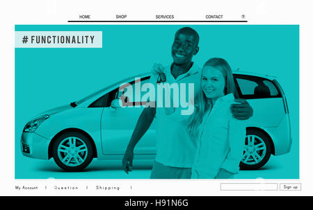 Multi-Utility Vehicle la funzionalità Auto Homepage Concept Foto Stock