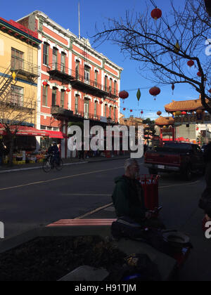 Chinatown, Victoria, Isola di Vancouver, British Columbia, Canada Foto Stock