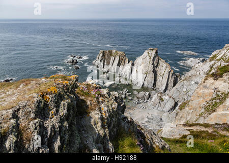 Bull Point, vicino Mortehoe, Devon Foto Stock