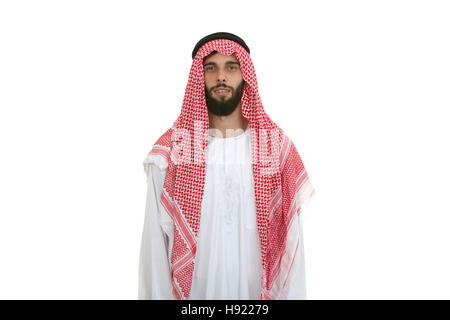 Moderno e giovane uomo arabo cercando gravi Foto Stock