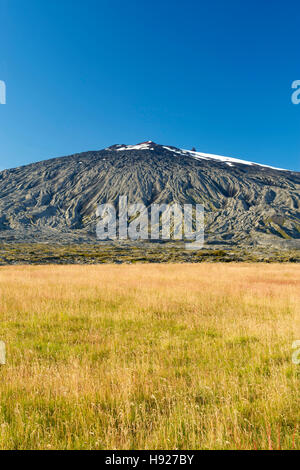 Snaefellsjokull Snaefellsjokull nel Parco Nazionale di nord-ovest di Reykjavik in Occidente l'Islanda. Foto Stock