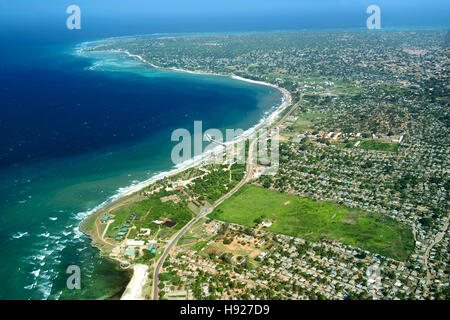 Vista aerea di Pemba nel nord del Mozambico. Foto Stock