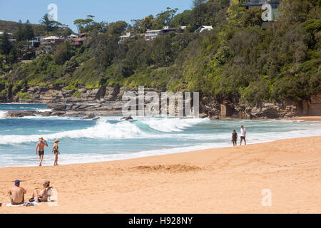 Spiaggia di balene, una delle spiagge settentrionali di Sydney in estate, Sydney, nuovo galles del Sud, Australia Foto Stock