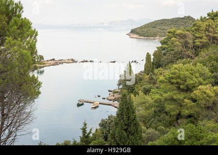 Blace Bay Trpanj Croazia dove si può fare il bagno nel fango medicinale Foto Stock