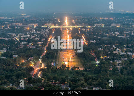 Vista aerea della città di Islamabad la capitale del Pakistan. Foto Stock