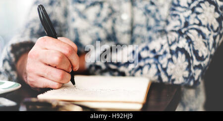 Giornalismo scrittore immaginazione romanziere concetto del messaggio Foto Stock