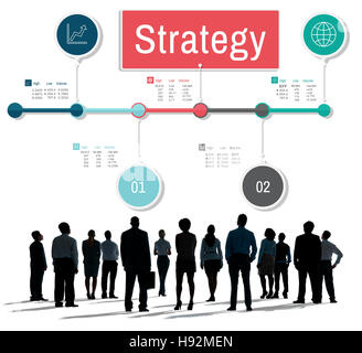 Visione strategia di processo di pianificazione del concetto di funzionamento Foto Stock
