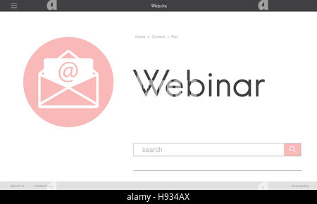 Webinar di brainstorming conferenza Web Connection Concetto tecnologico Foto Stock