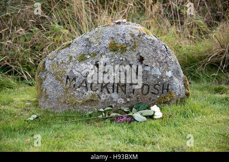 Battaglia di Culloden clan lapide marcatore (Clan Mackintosh). Foto Stock