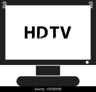Icona TV HD Illustrazione Vettoriale