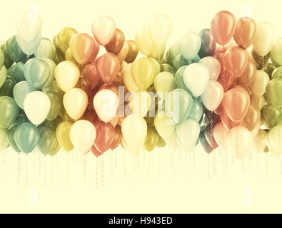 Giallo e verde palloncini party Foto stock - Alamy