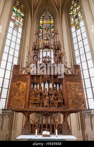 Sangue sacro altare da Tilman Riemenschneider, Jacob&#39;S, Chiesa di San Jakob, Rothenburg ob der Tauber, Media Franconia Foto Stock