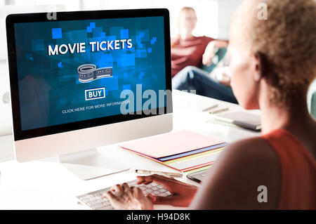 Biglietti per il cinema notti pubblico Cinema Teatro Concept Foto Stock