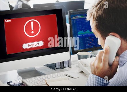 Scollegare il problema di rete del software della tecnologia di concetto Foto Stock