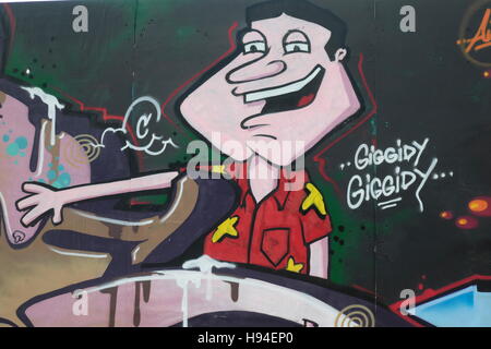 Graffiti intorno alla strada di Croydon,Londra. Foto Stock