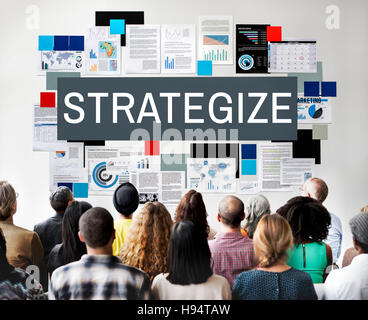 Strategia strategia tattica strategica il concetto di pianificazione Foto Stock