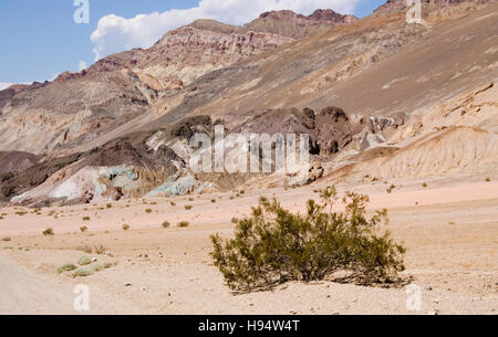 U.S.A.CALIFORNIA; morte Valle Vulcanica di pigmenti minerali; artisti tavolozza DRIVE Foto Stock