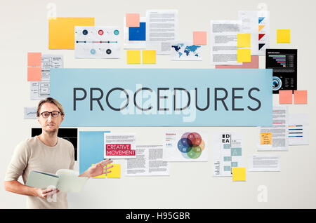 Procedure di fasi di processo il concetto di sistema Foto Stock