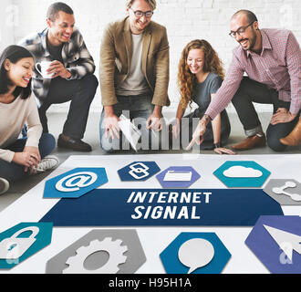 Segnale Internet Hotspot Concetto di Networking Foto Stock