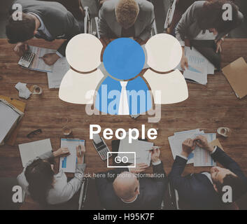 Icona di persone Comunità Informazioni sulla Homepage di concetto Foto Stock