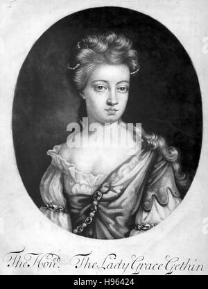 Grazia GETHIN (1644-1731) inglese poeta religioso e l'autore. Foto Stock