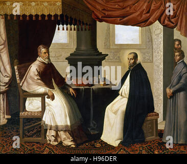 Francisco de Zurbarán - San Bruno e papa Urbano II Foto Stock