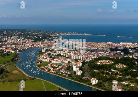 Vista aerea di St Jean de Luz, Francia Foto Stock