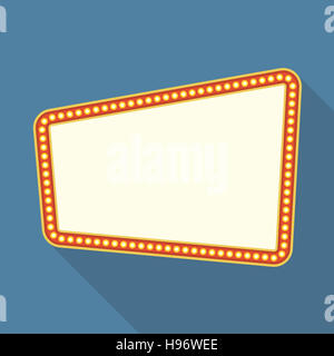 Telaio retrò con luci, design piatto Foto Stock